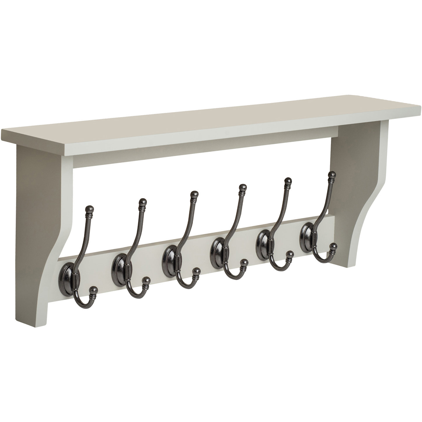 Maine Furniture Co. Heritage Shelf with 6 Coat Hooks & Reviews Wayfair UK