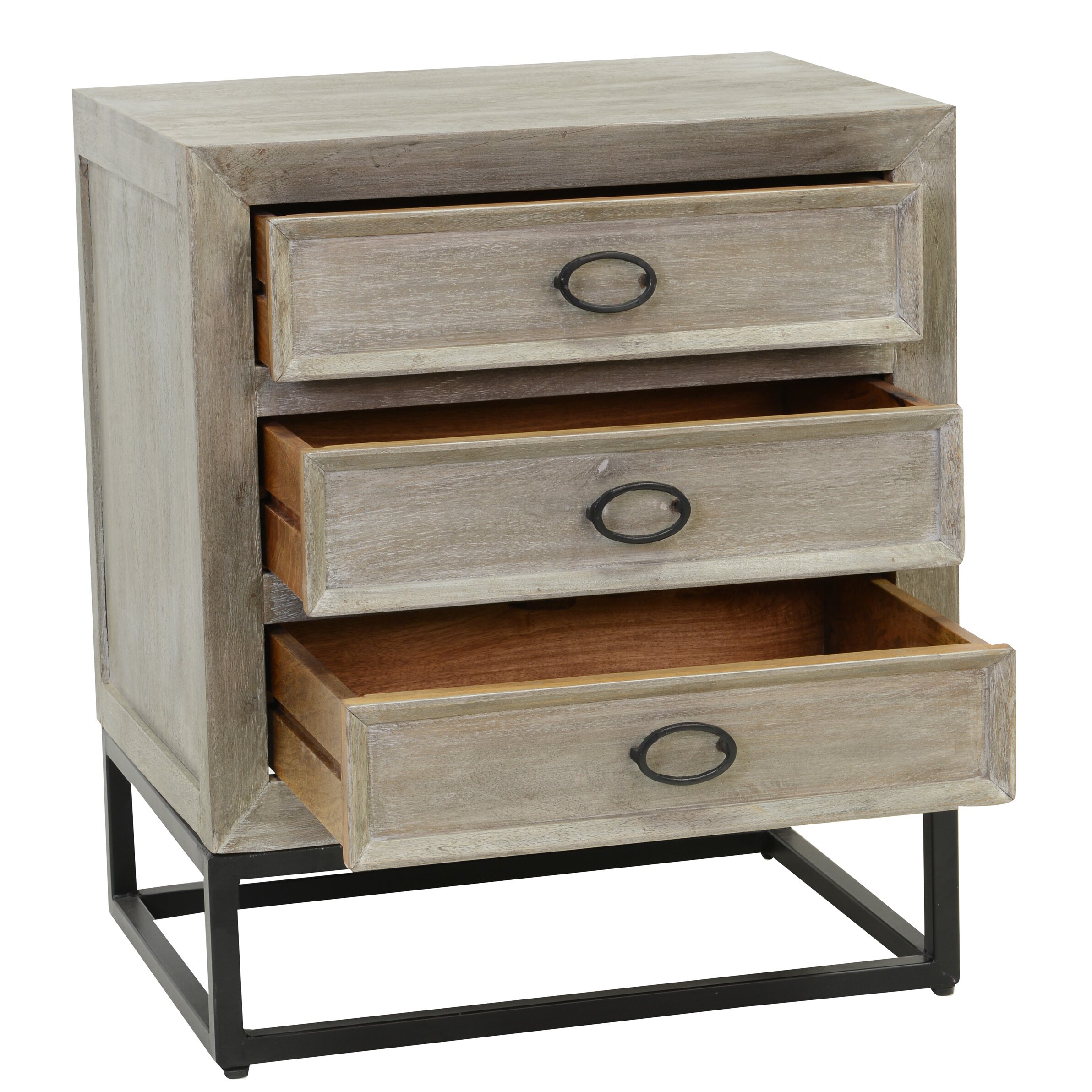 Laurel Foundry Modern Farmhouse™ Nellie 3 Drawer Nightstand & Reviews ...