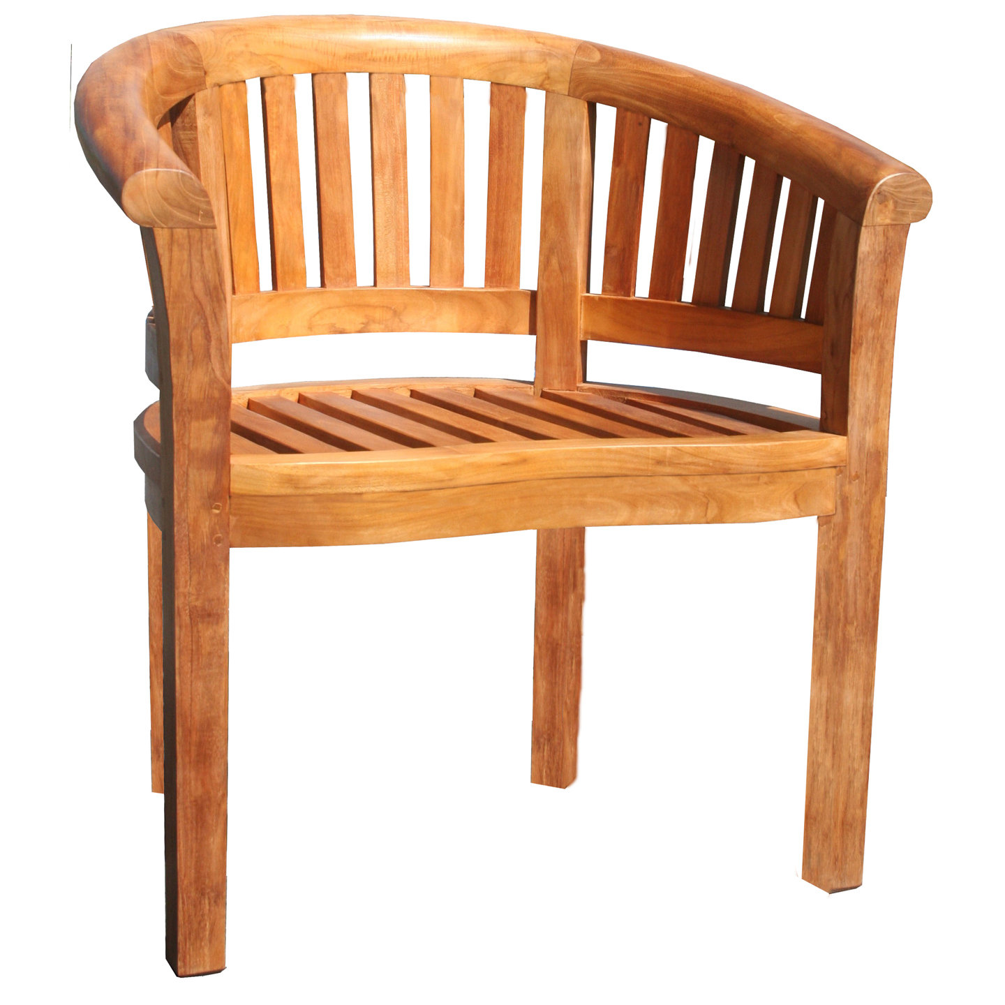 ChicTeak Peanut Teak Dining Arm Chair | Wayfair