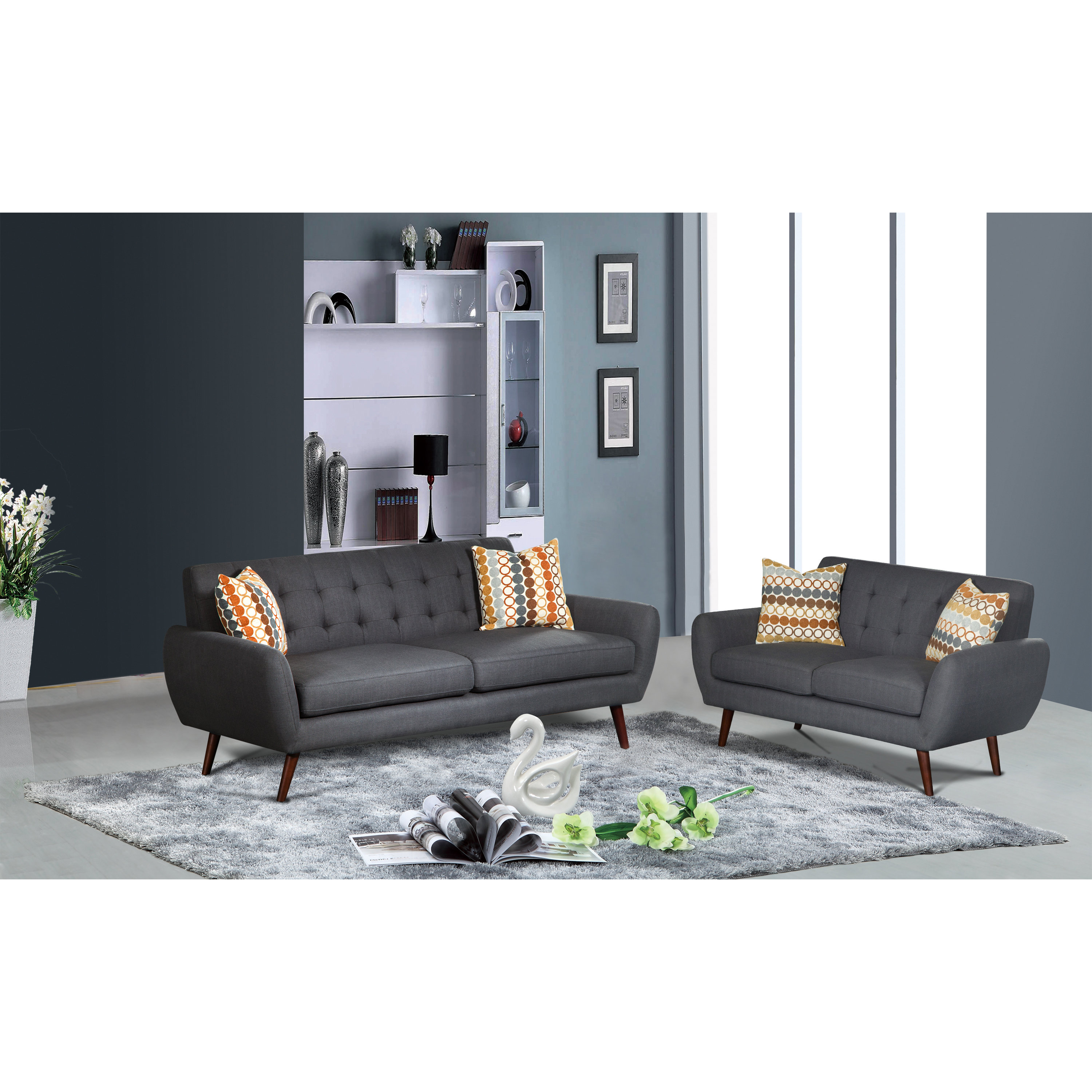 Ivy Bronx Philip 2 Piece Living Room Sofa and Loveseat Set Wayfair.ca