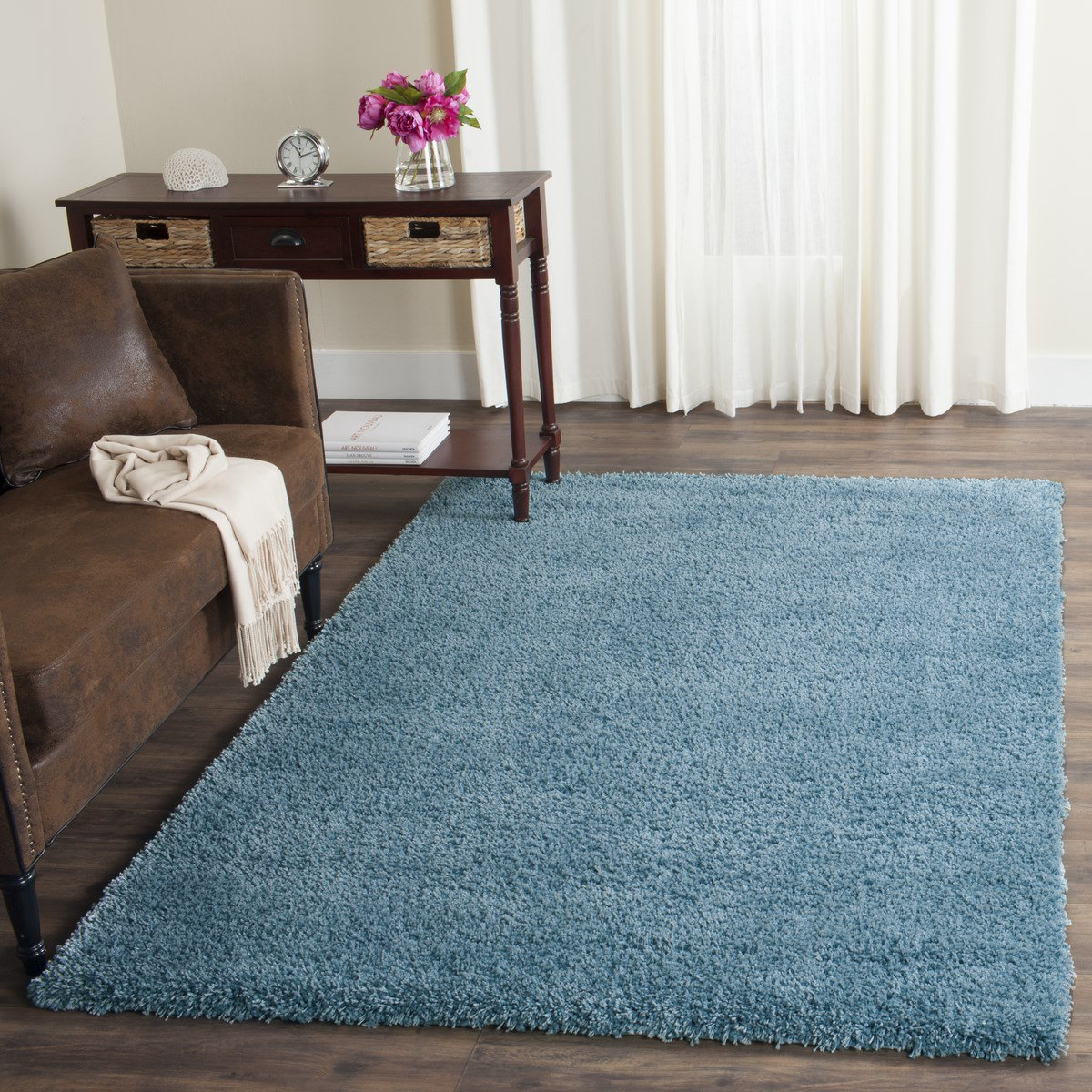 Safavieh Shag Light Blue Outdoor Area Rug & Reviews Wayfair