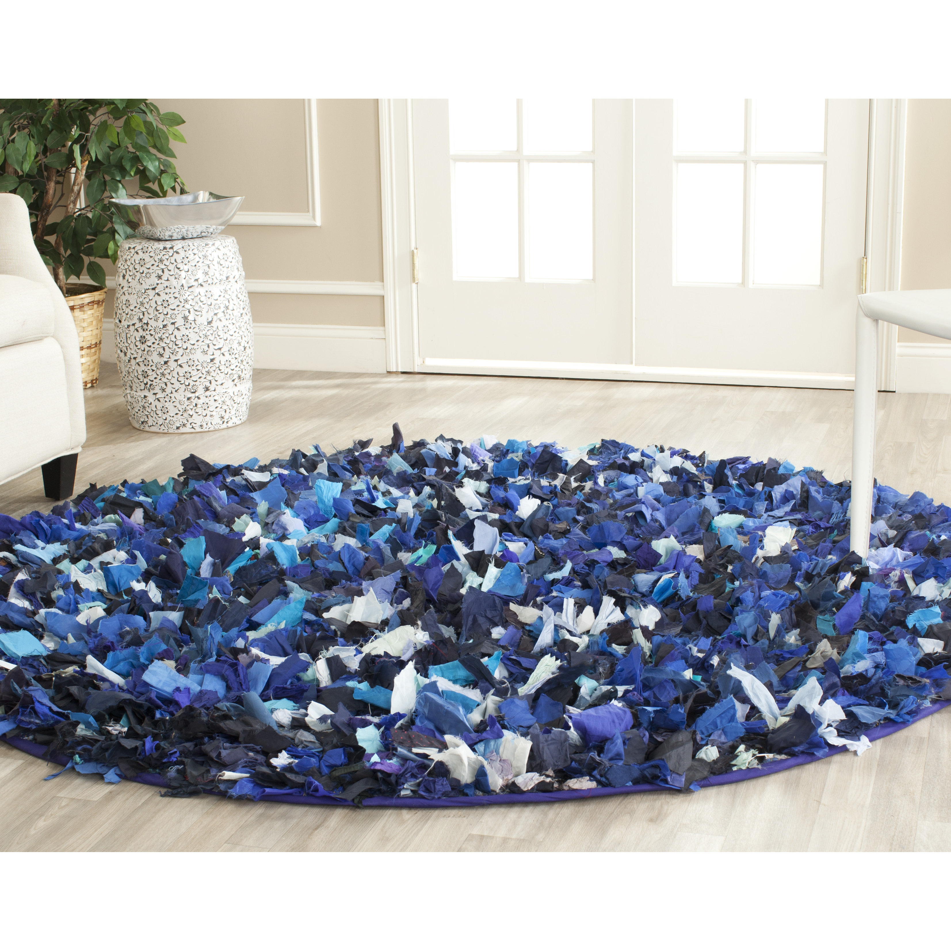 Safavieh Shag Blue & Black Area Rug & Reviews Wayfair