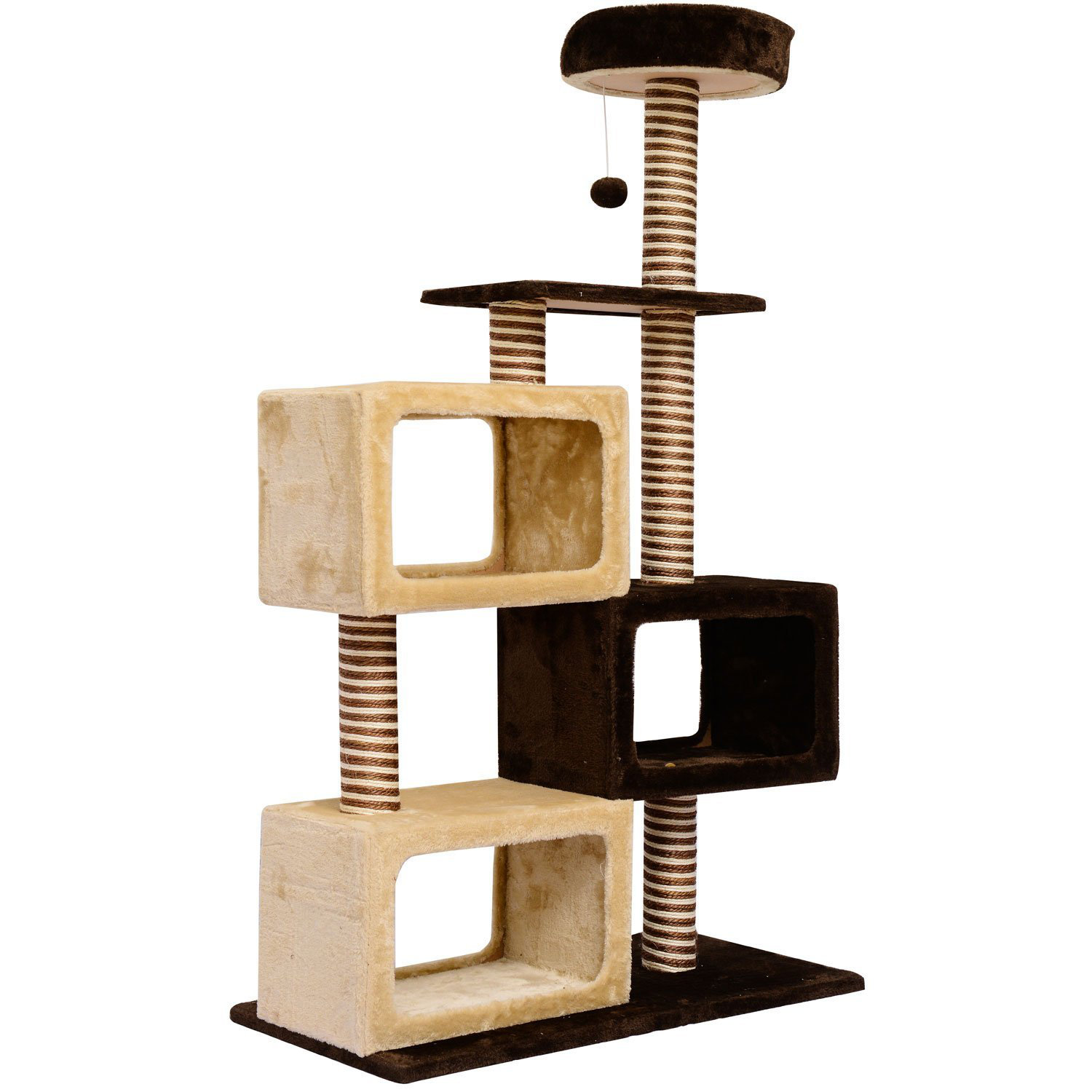 Pawhut 130cm Climbing Sisal Cat Tree Wayfair.co.uk