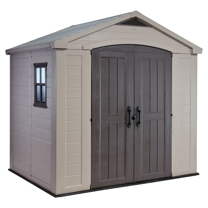 Keter Factor 8 Ft. W x 6 Ft. D Resin Storage Shed &amp; Reviews Wayfair