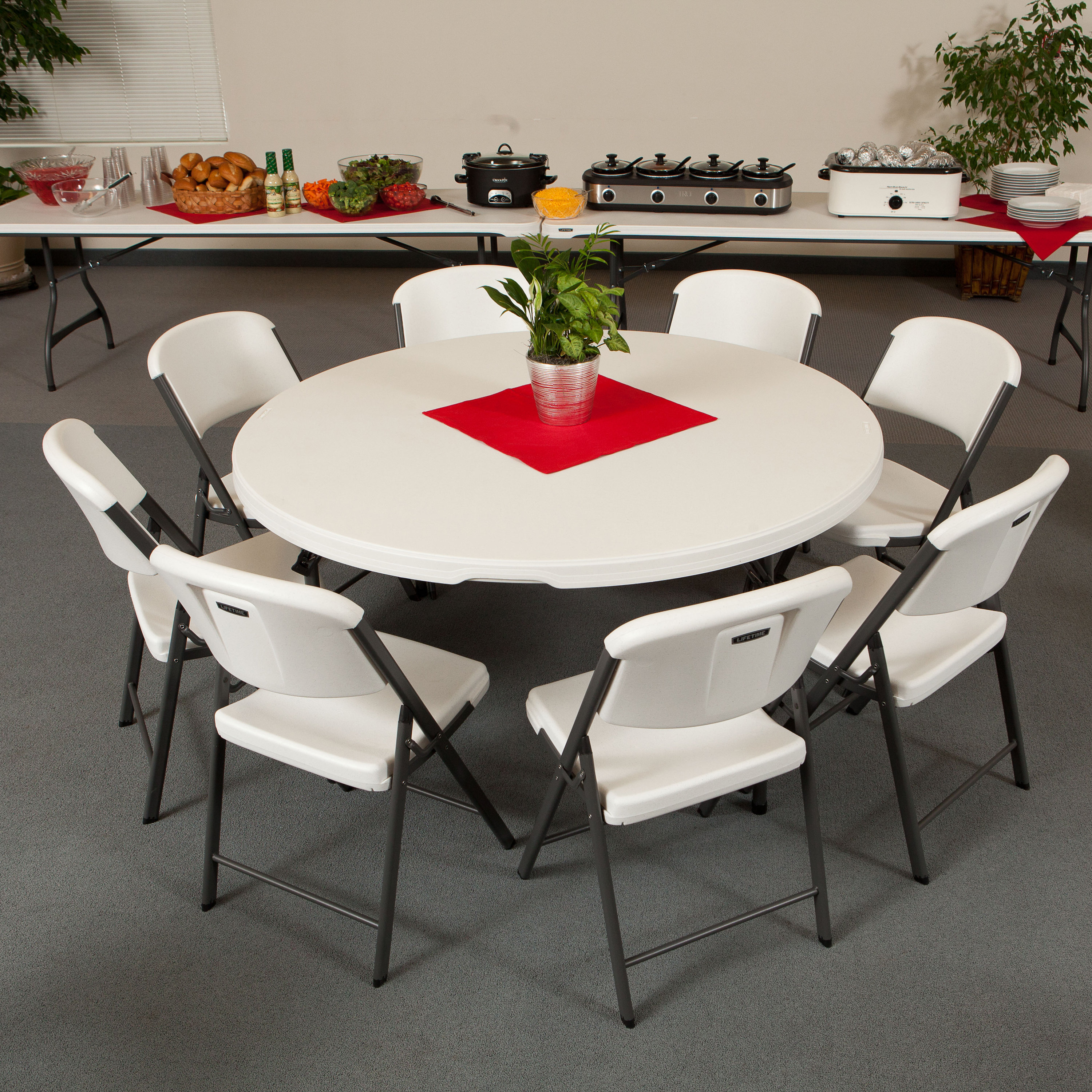 Lifetime 60 Round Folding Table Wayfair Lifetime 60 Quot Round Folding Table