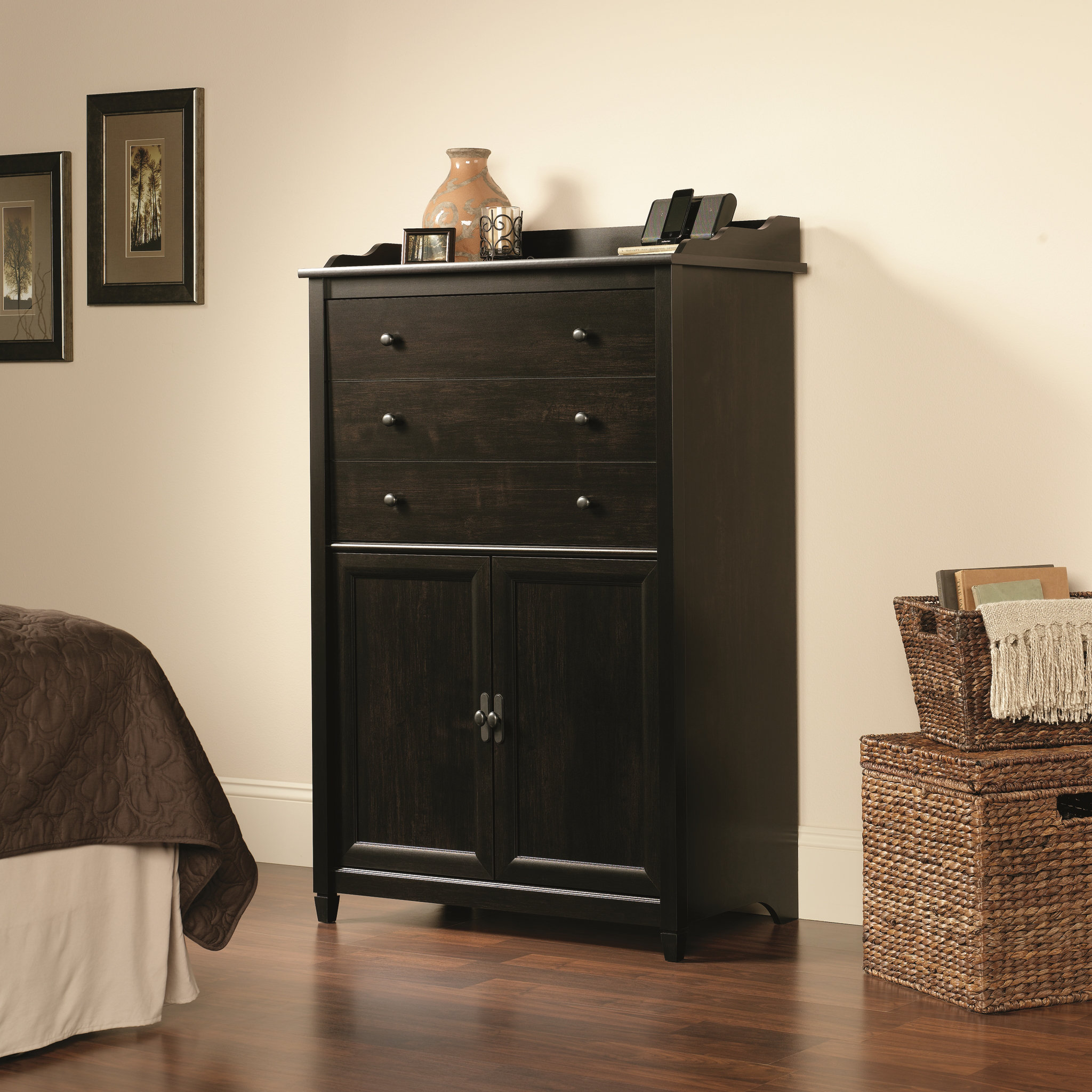 Sauder Edge Water Armoire Desk & Reviews Wayfair