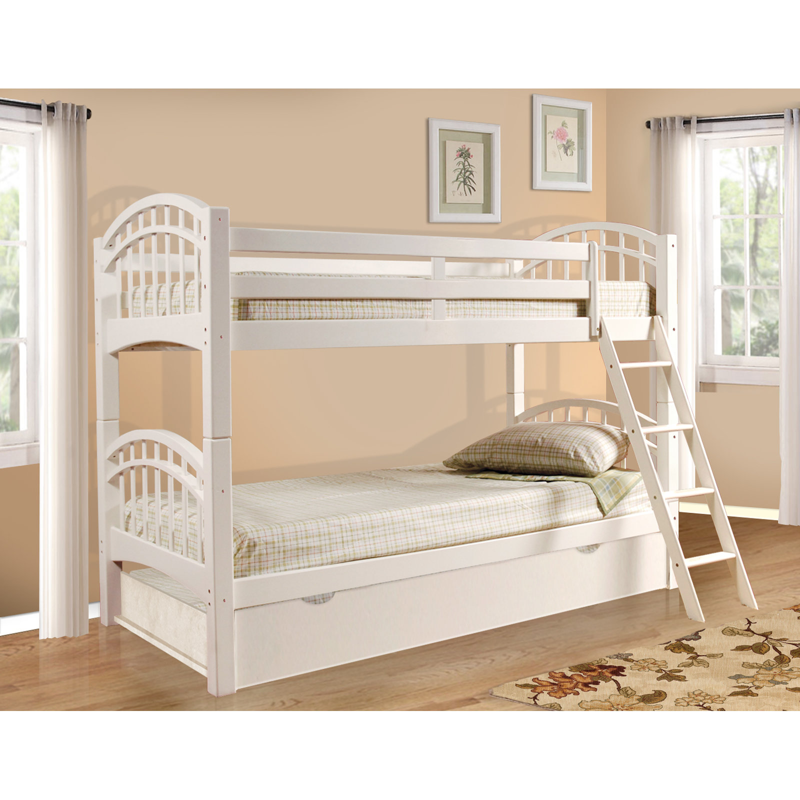 Harriet Bee Cowen Twin Bunk Bed with Trundle Wayfair.ca