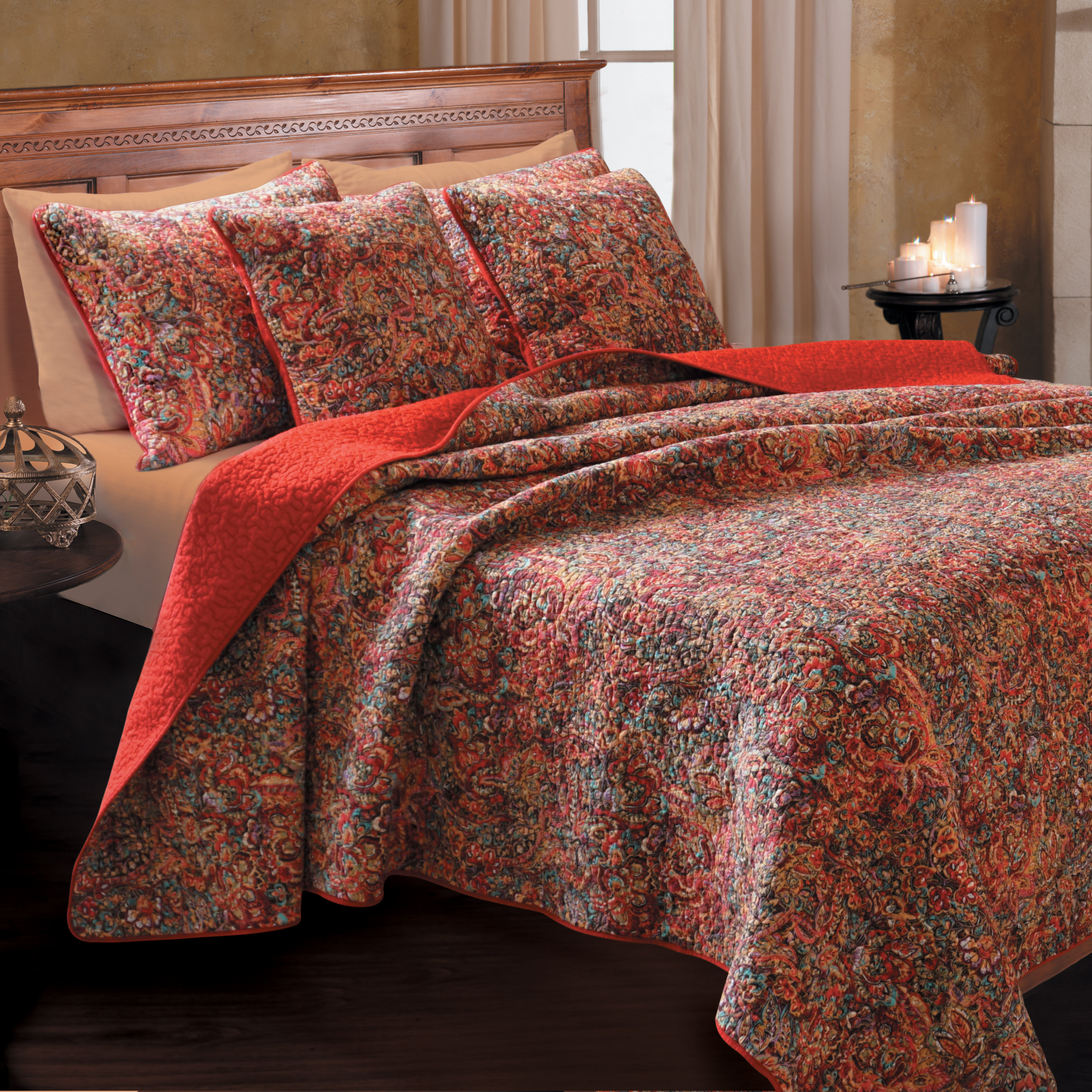 Greenland Home Fashions Persian Reversible Quilt Set