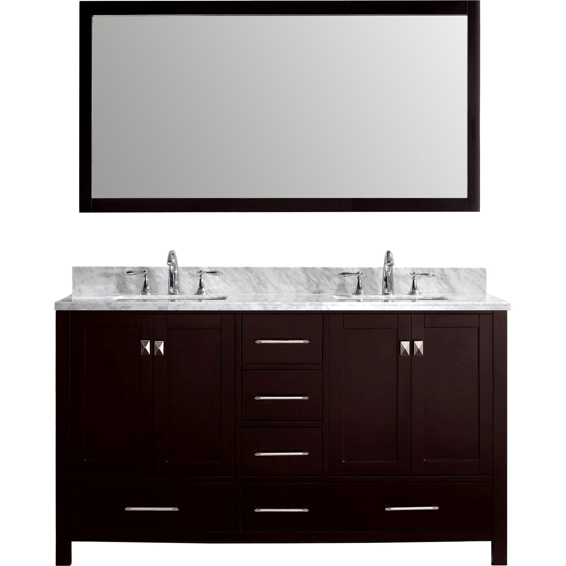 2Piece 60" Double Vanity & Mirror Set & Reviews Joss & Main