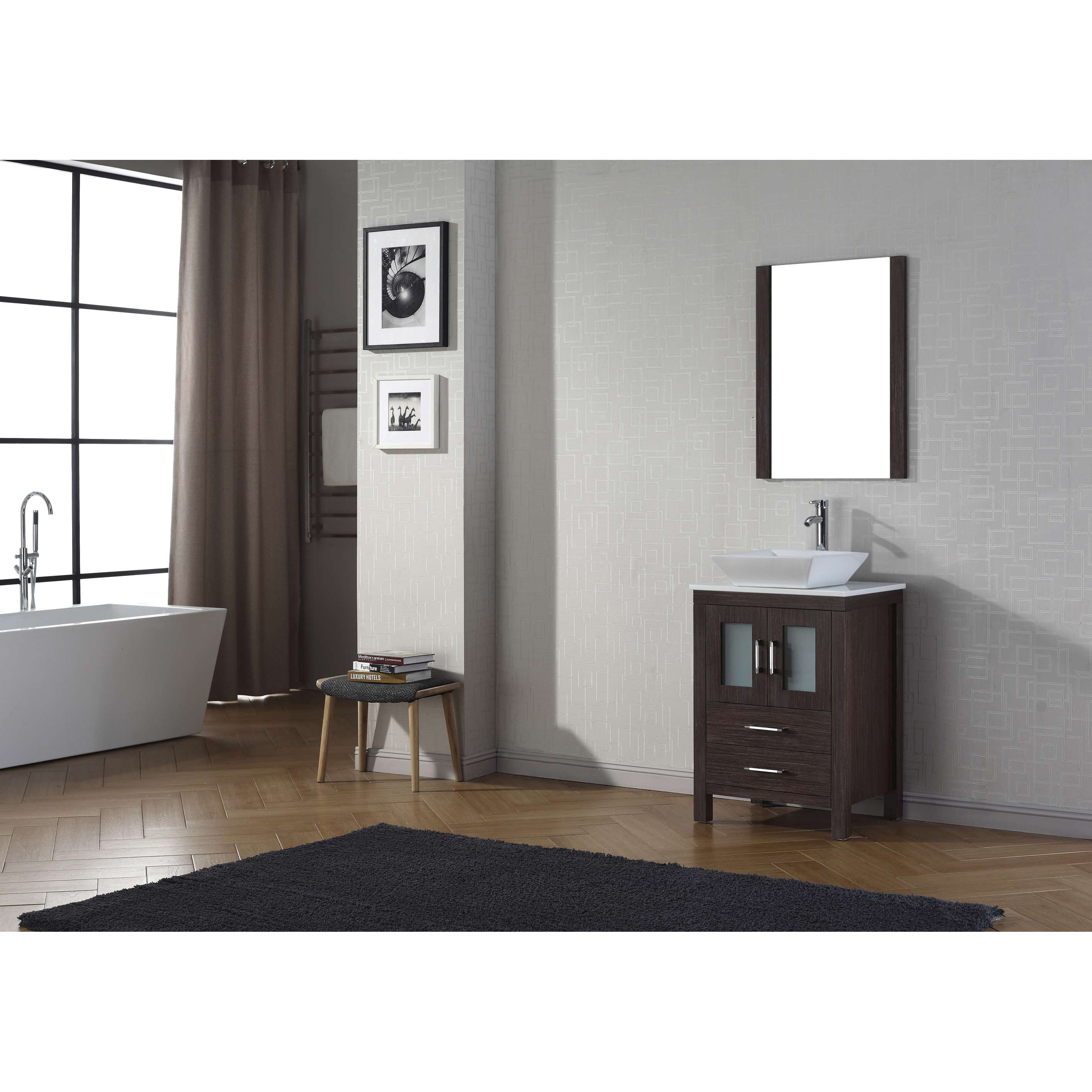 Virtu Dior 25 Single Bathroom Vanity Set With Mirror Reviews Virtu Dior 25 Quot Single Bathroom Vanity Set With Mirror