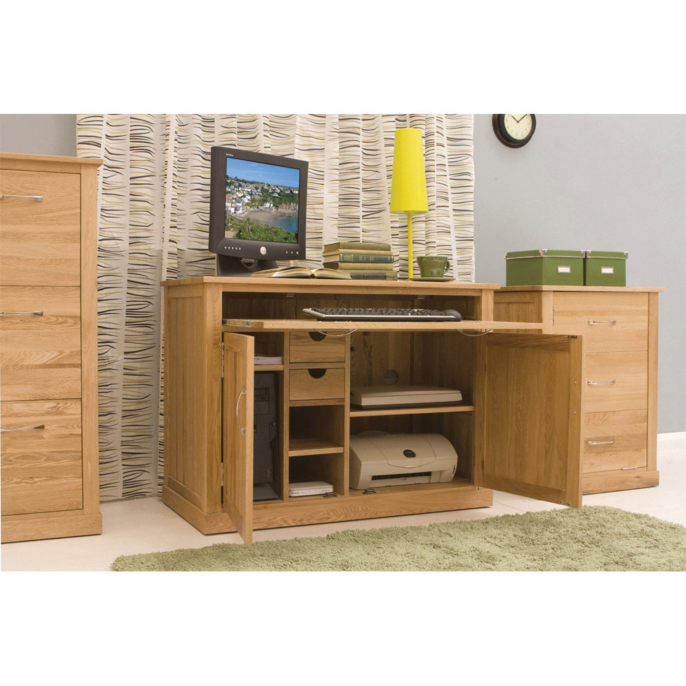 Baumhaus Mobel Oak Armoire Desk & Reviews Wayfair.co.uk