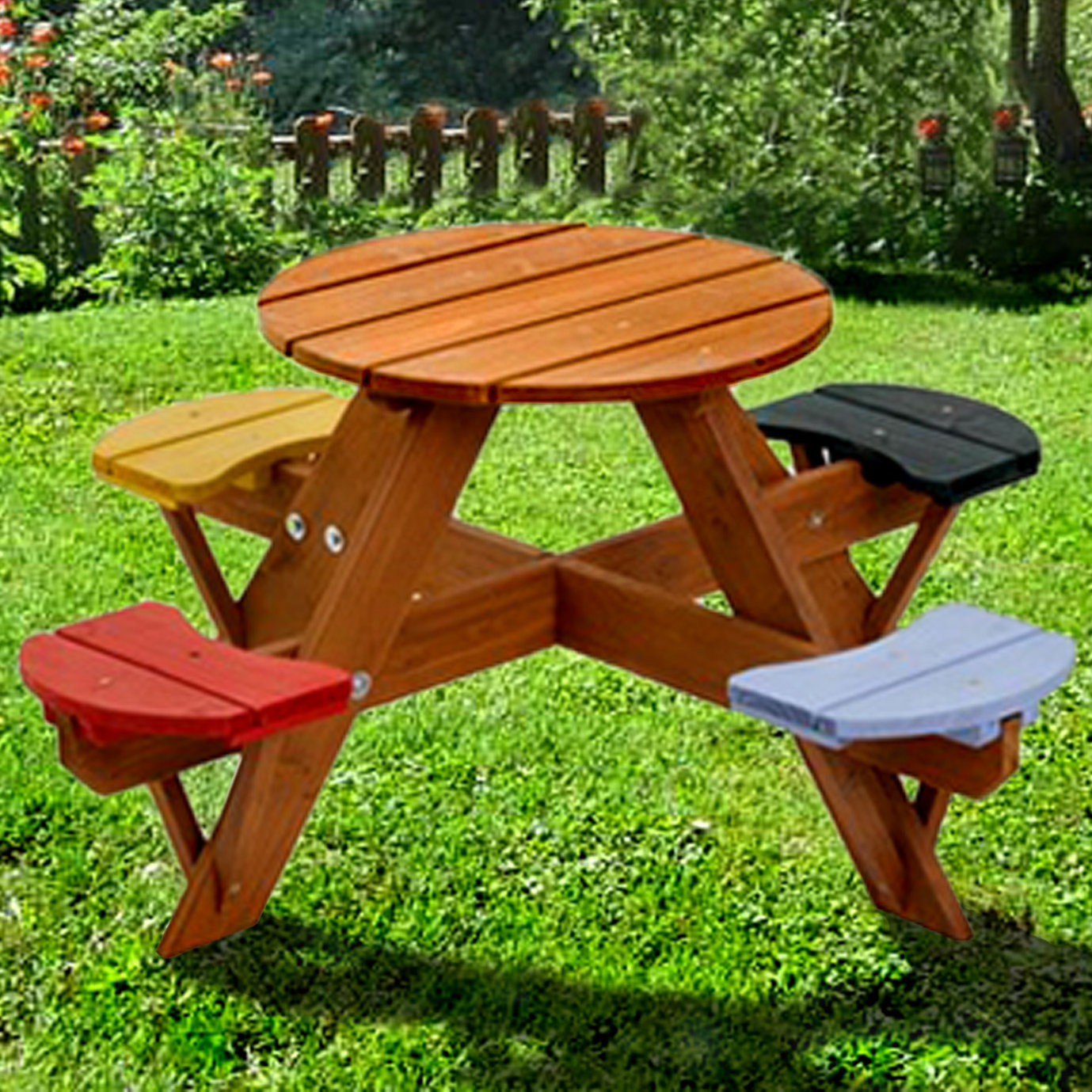 Swing Town Kids Picnic Table Reviews Wayfair Swing Town Kids Picnic Table