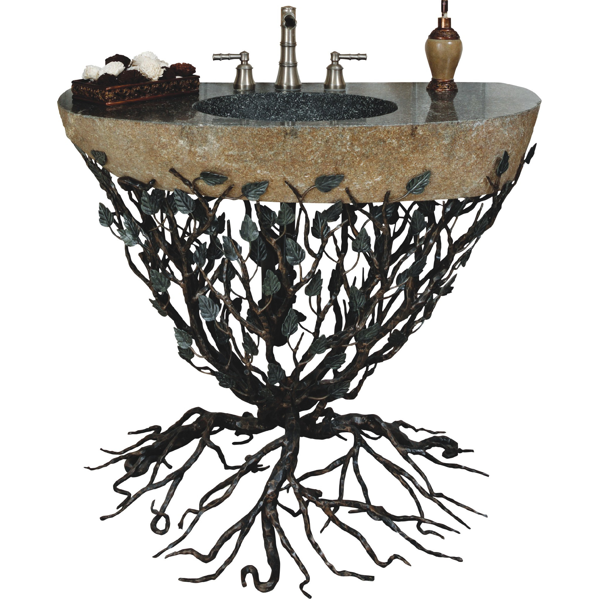 Quiescence Organic Suites Embracious Aspen Forest Iron Pedestal