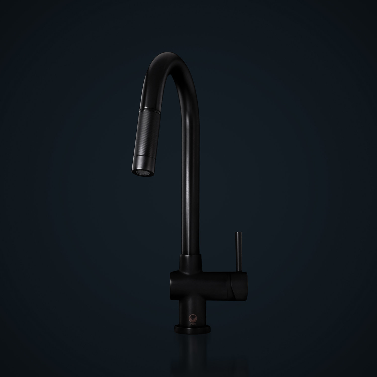 Vigo Gramercy Single Handle PullDown Kitchen Faucet, Matte Black