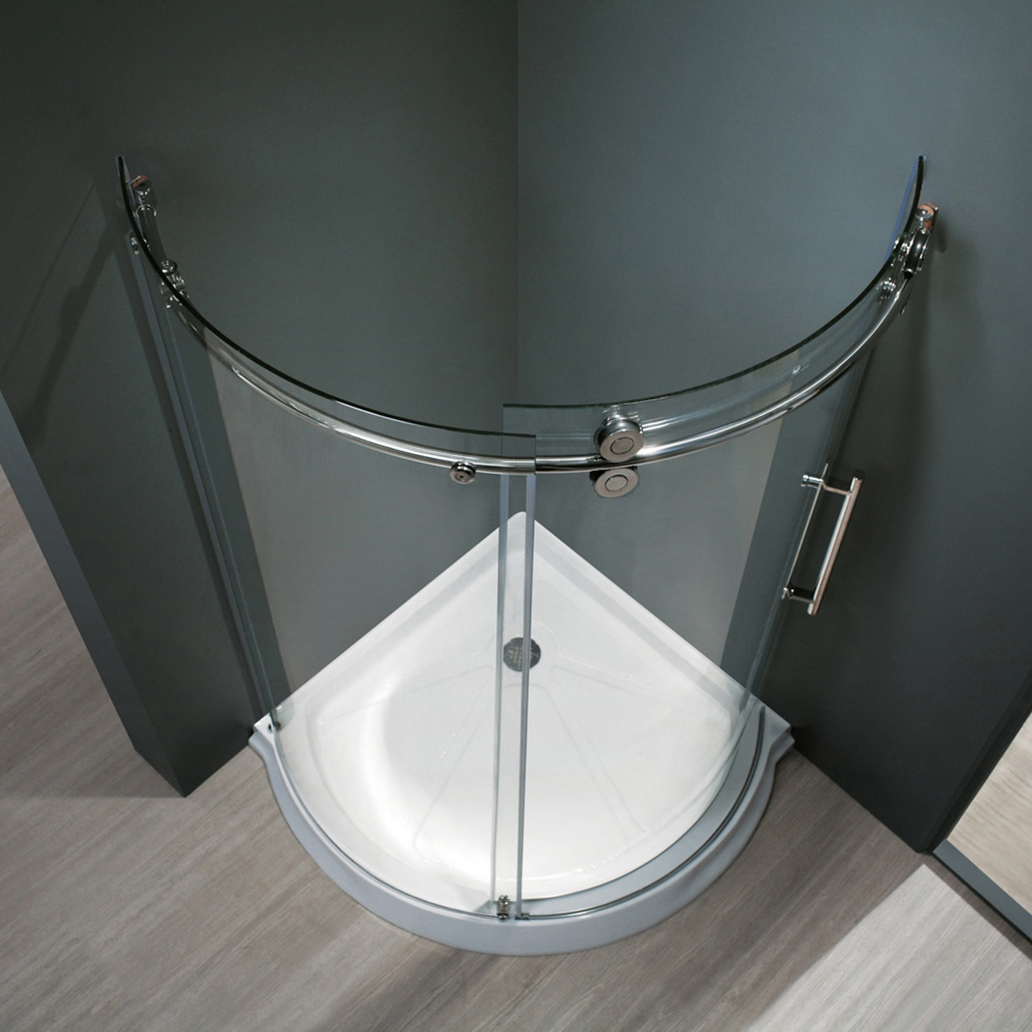 Vigo Sanibel 40 x 40in. Frameless Round Sliding Shower Enclosure with
