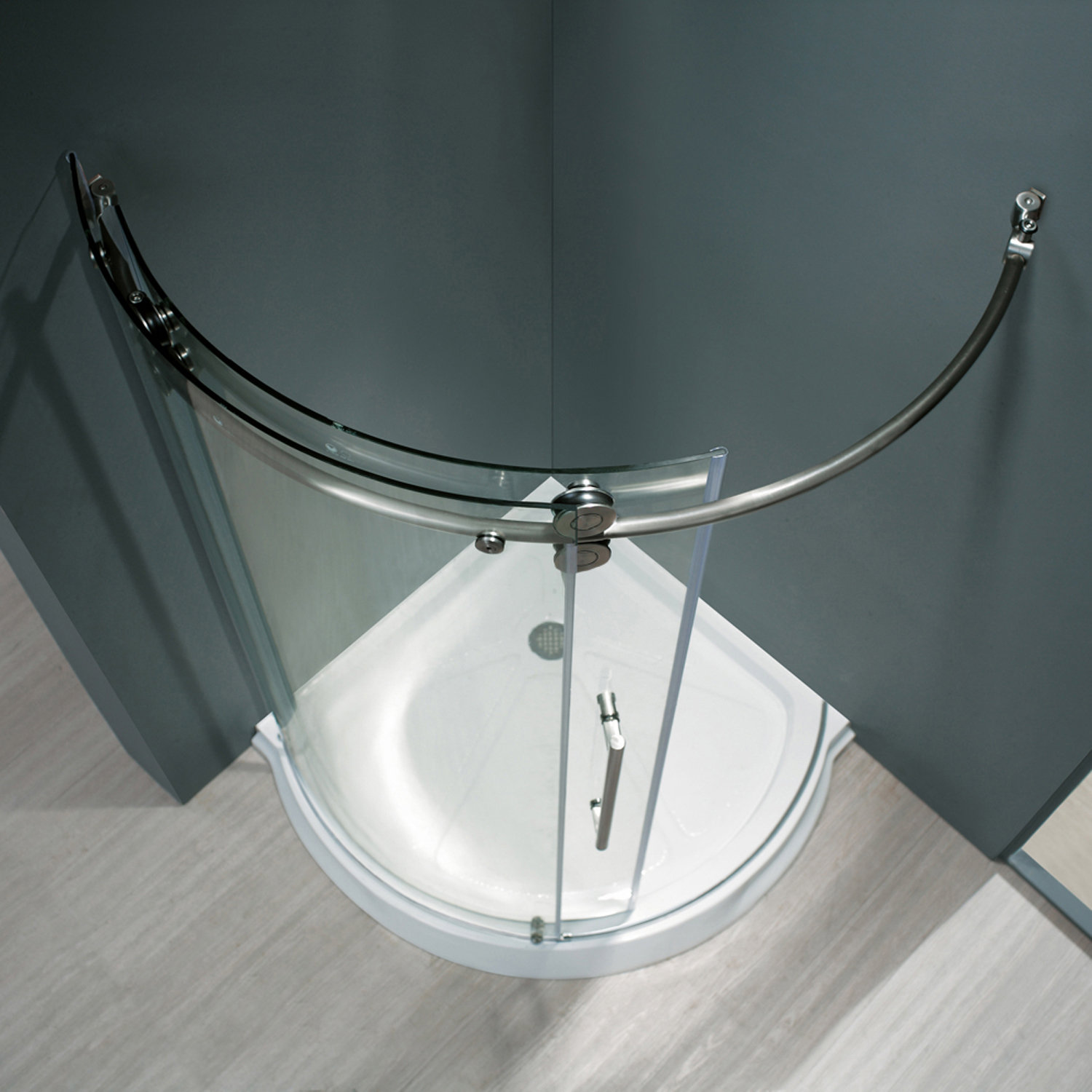 Vigo Sanibel 36 x 36in. Frameless Round Sliding Shower Enclosure with