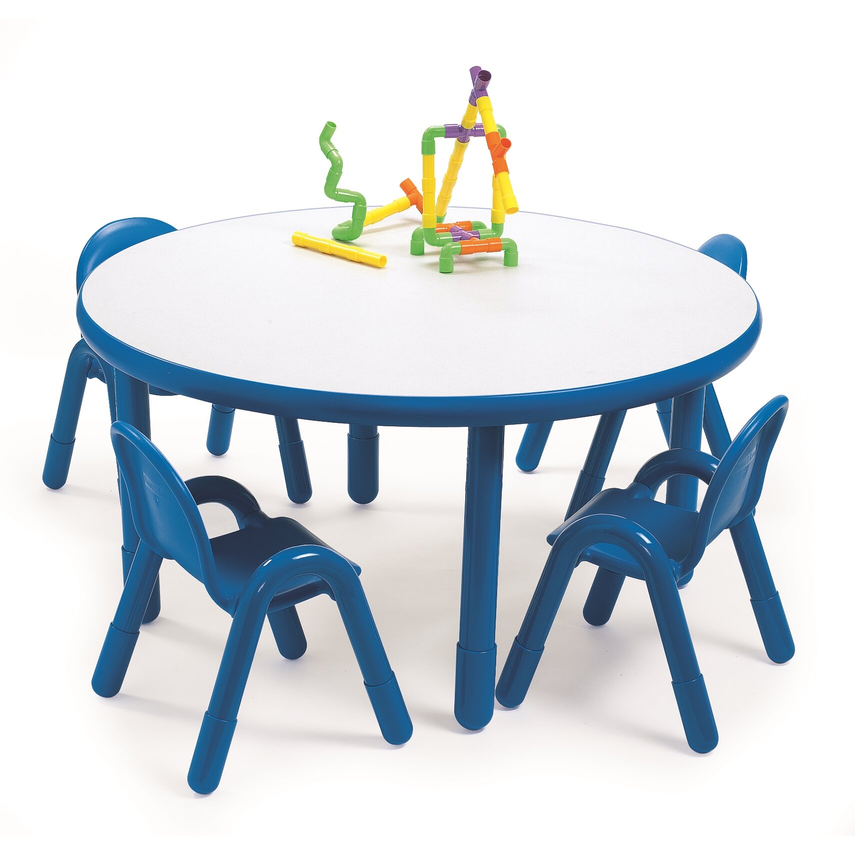 Preschool table round chair baseline angeles royal set blue magnifying glass