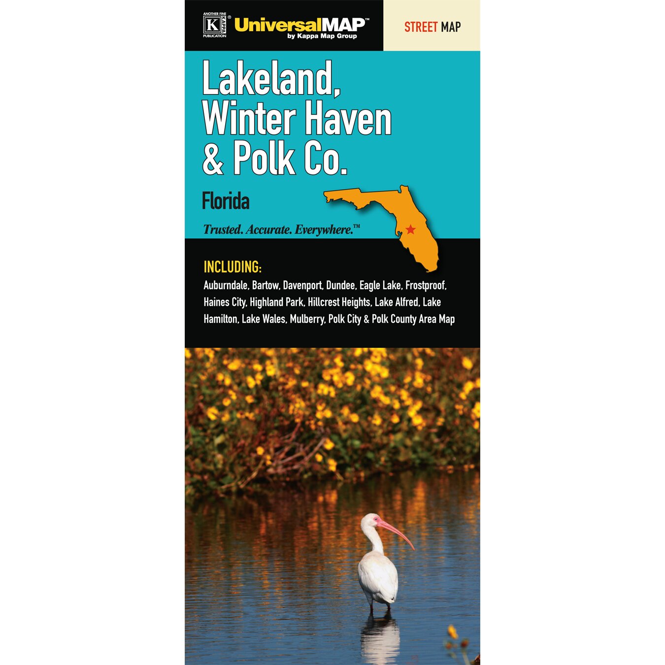 Universal Map Lakeland/Winter Haven/Polka County Florida 