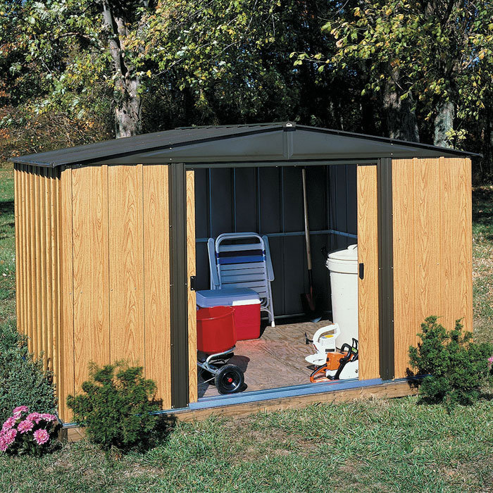 Metal Storage Sheds You Ll Love Wayfair Woodlake 8 Ft W X 6 D Metal Storage Shed