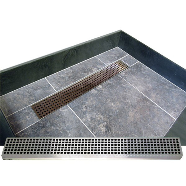 Tile Redi Fully Integrated Shower Base with Center PVC Drain, Center