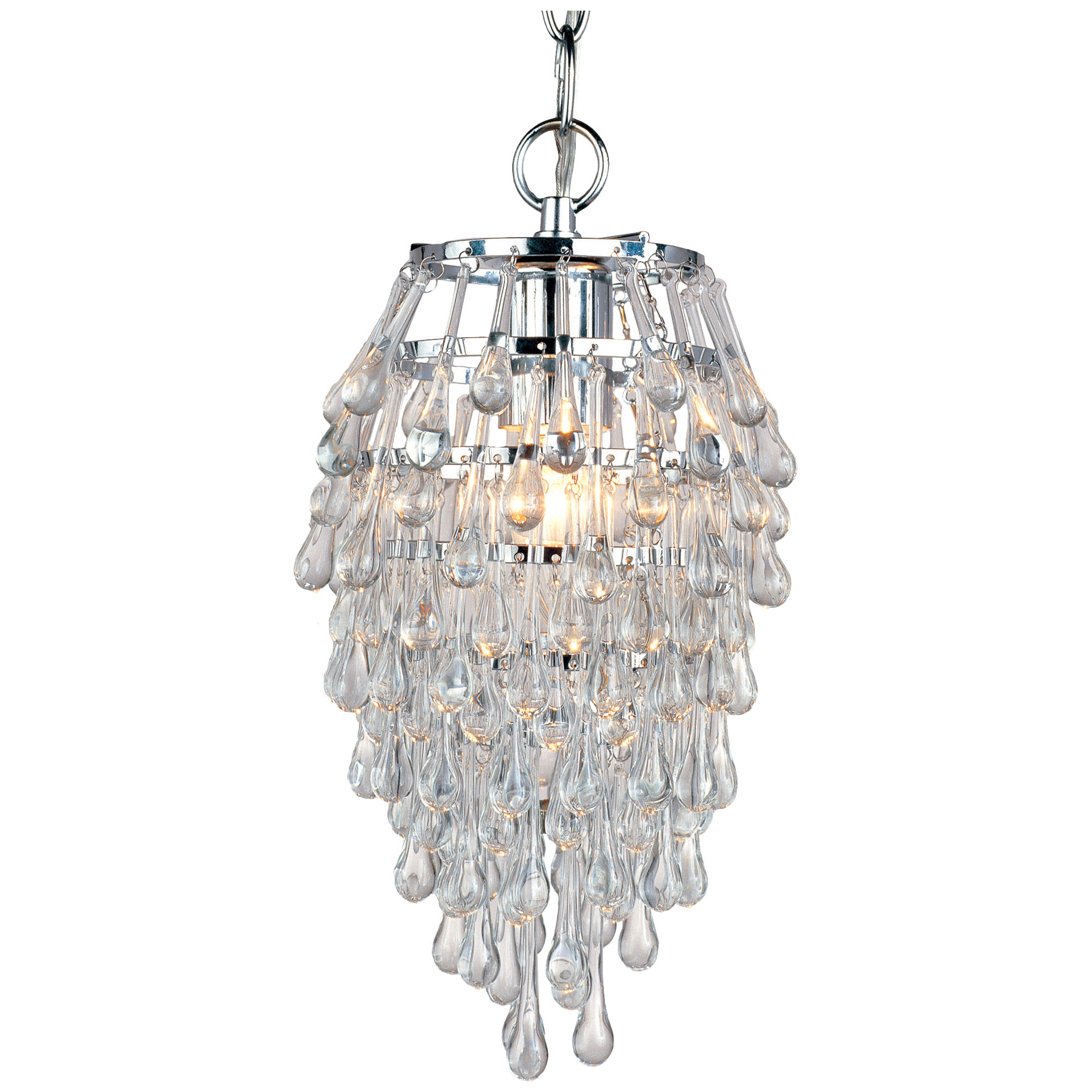 Swag Light Pendants You'll Love | Wayfair - Elements Teardrop 1-Light Crystal Pendant