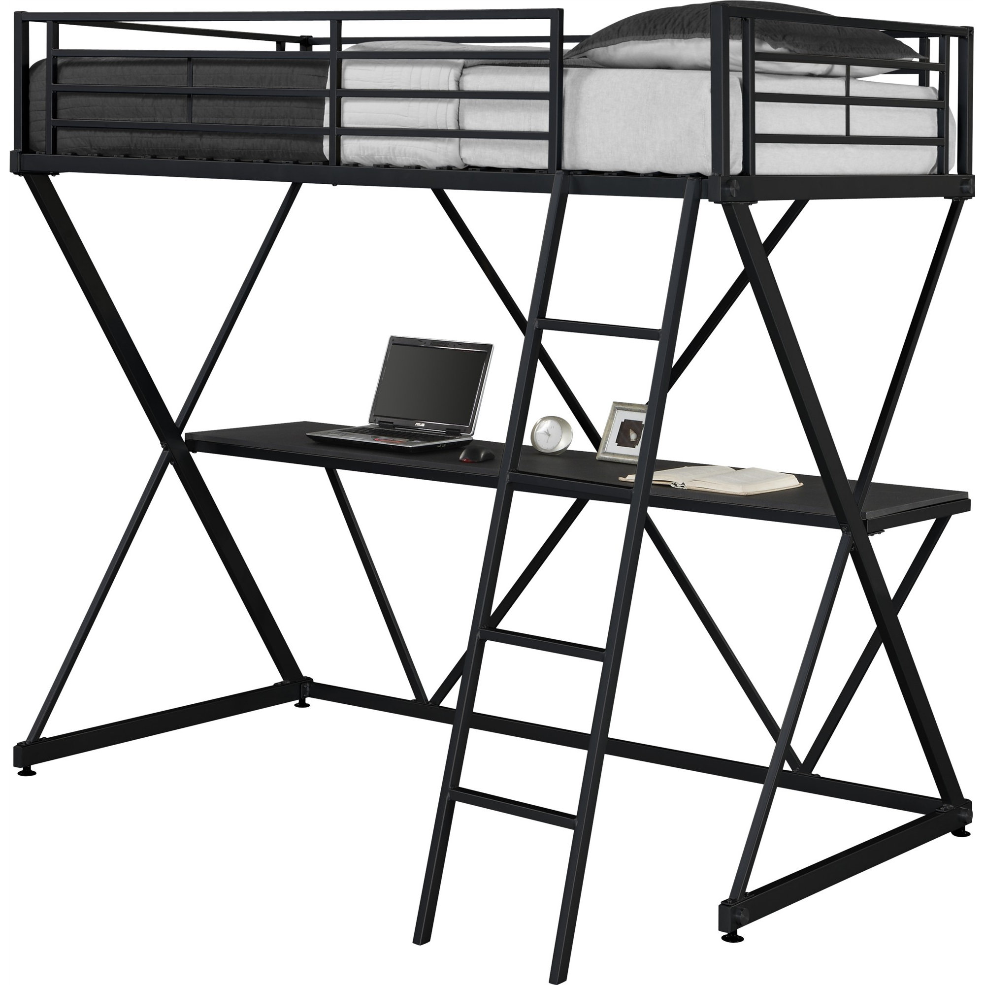 DHP X Shaped Twin Loft Bed & Reviews Wayfair