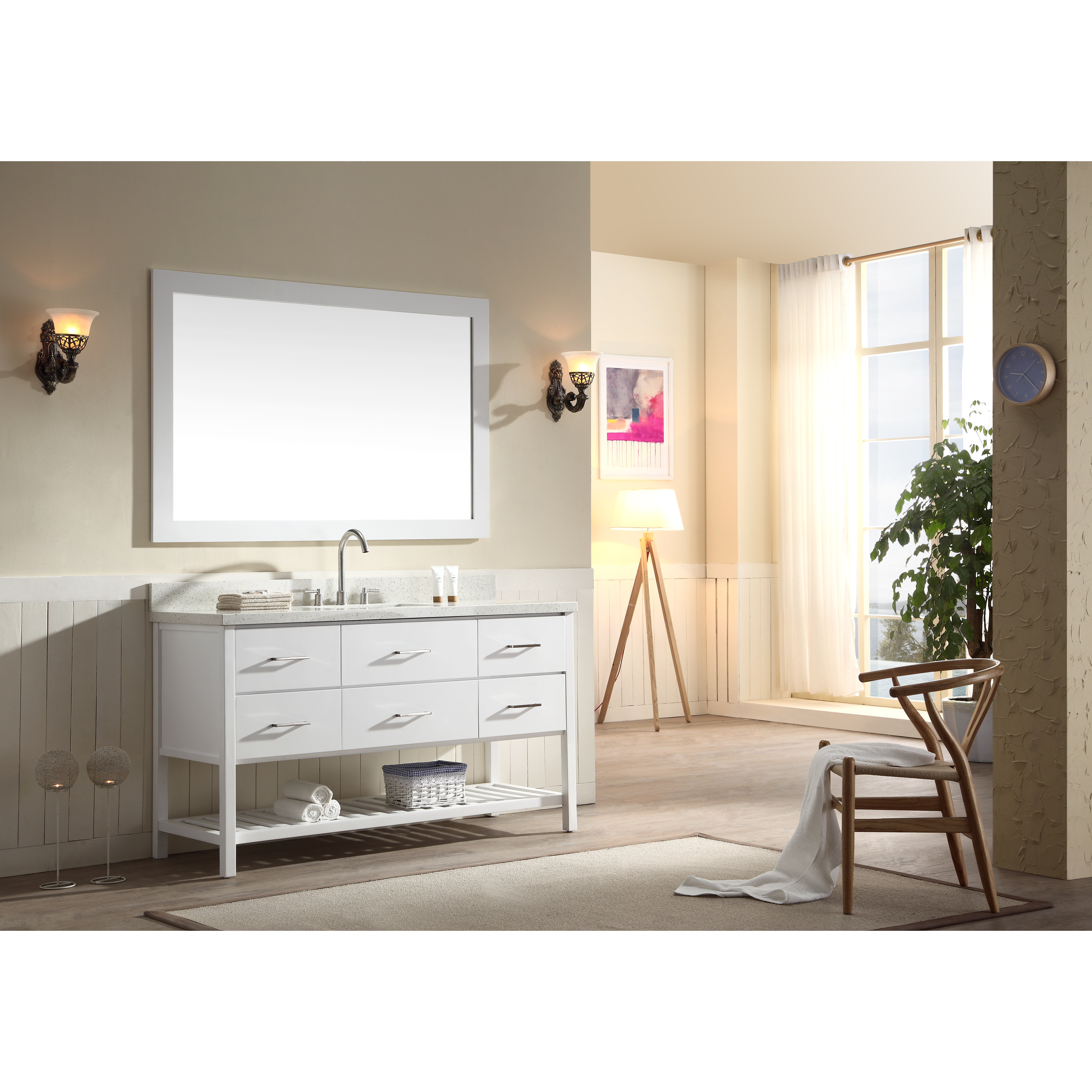 Ariel Bath Shakespeare 61" Single Sink Vanity Set with Mirror & Reviews