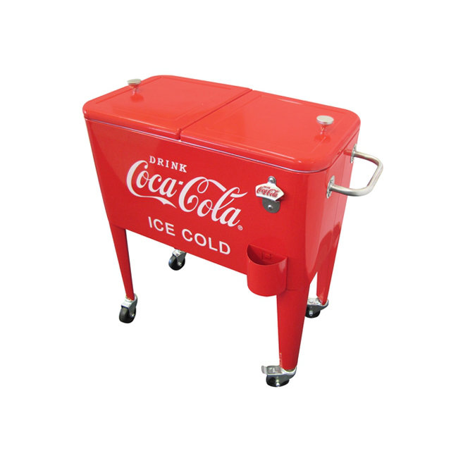 Patio Coolers You Ll Love Wayfair 60 Qt Coca Cola Ice Cold Heavy Duty Rolling Cooler