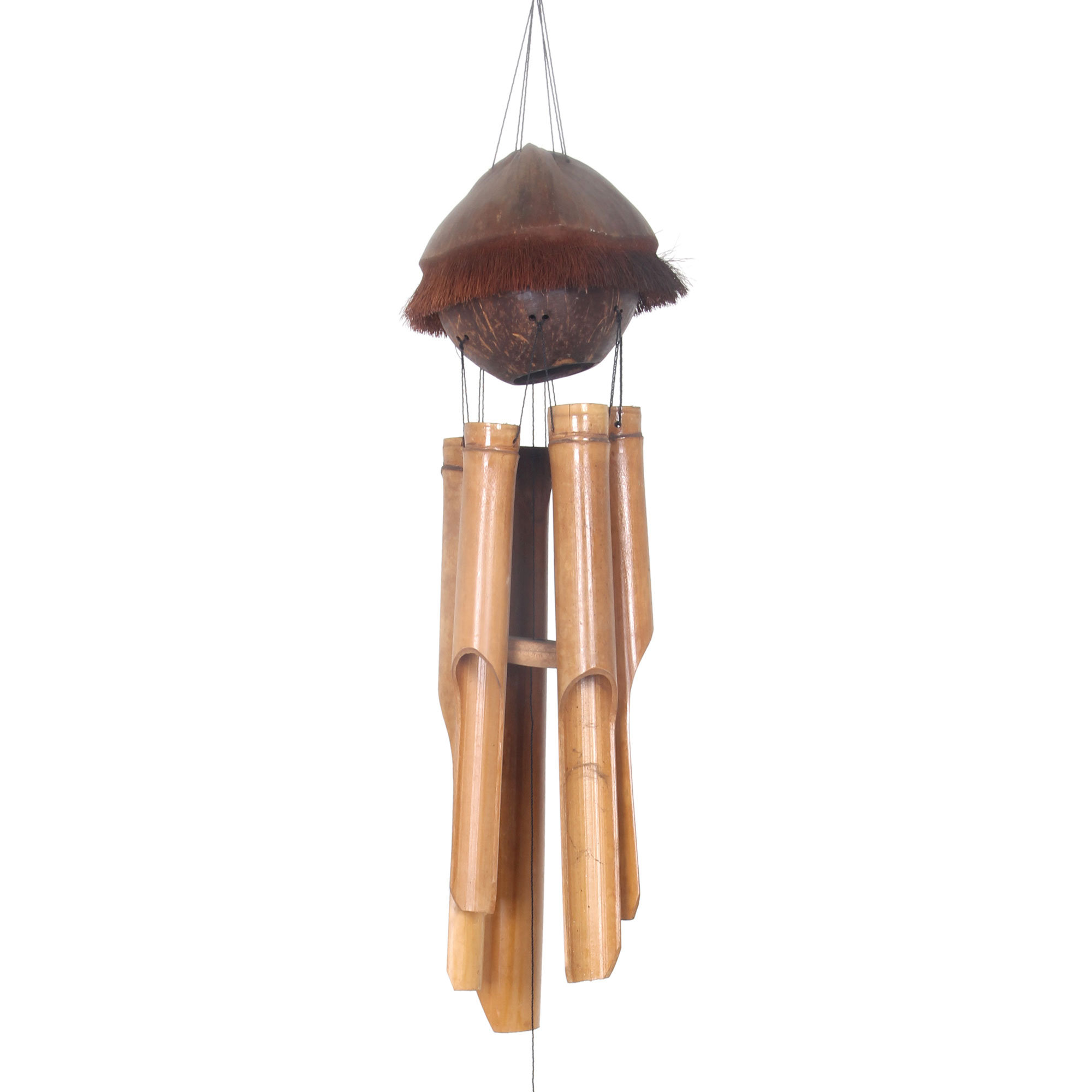 Novica Bamboo And Coconut Shell Wind Chime Wayfair Novica Bamboo And Coconut Shell Wind Chime