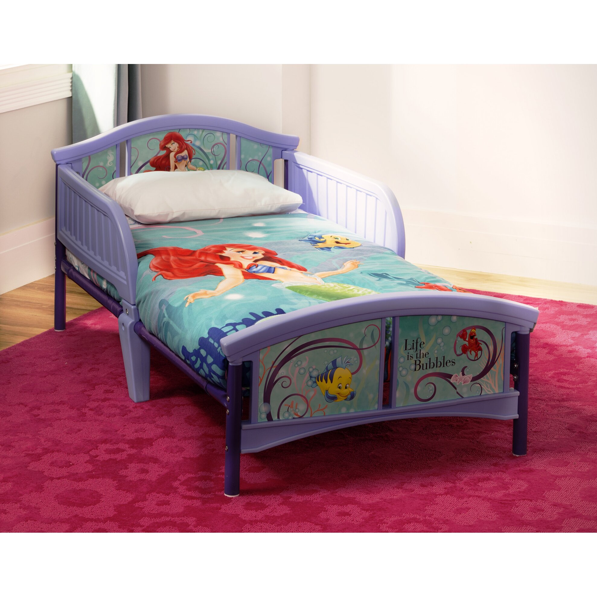 Delta Children Little Mermaid Toddler Bed & Reviews | Wayfair - Delta Children Little Mermaid Toddler Bed