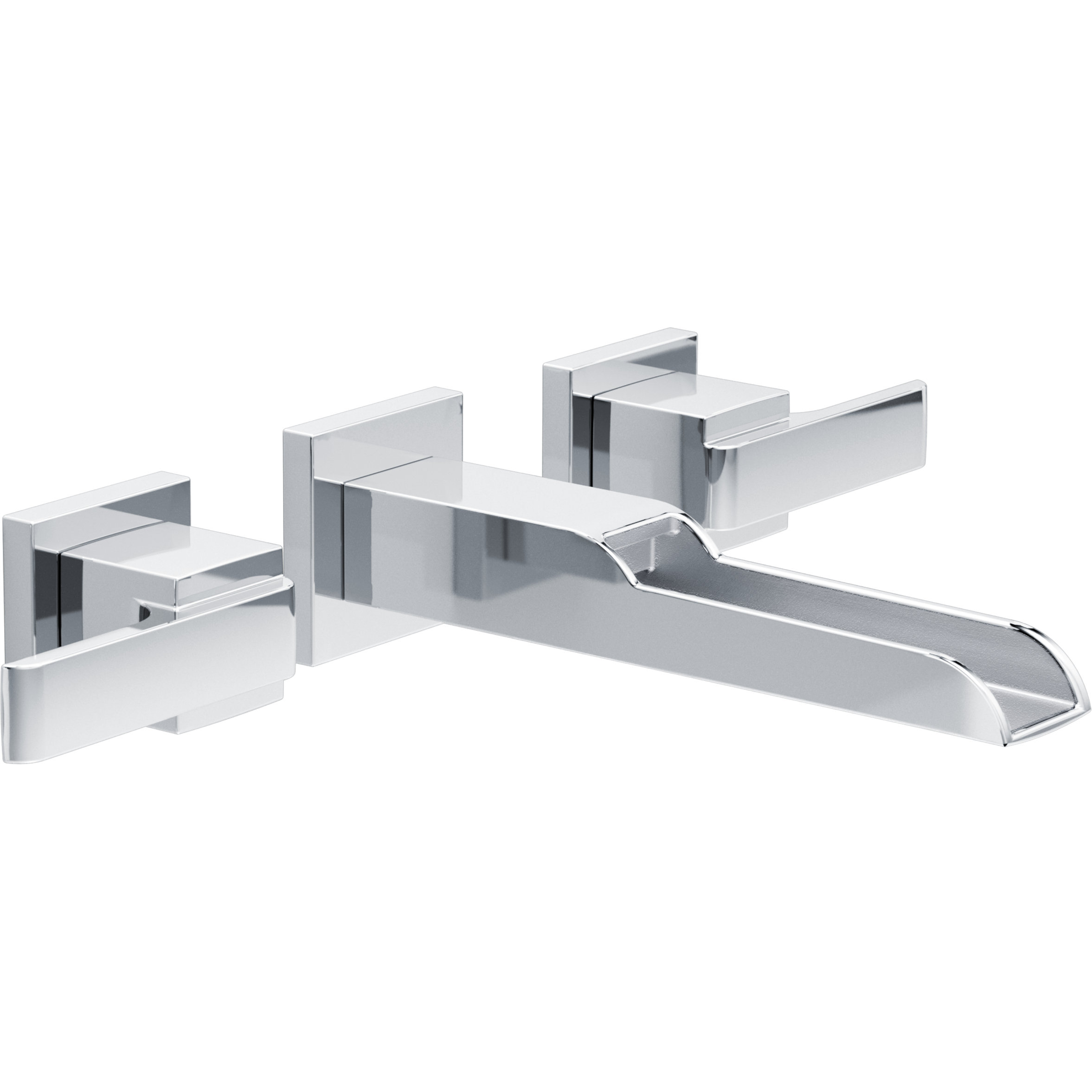 Wall Mounted Bathroom Sink Faucets You Ll Love Ara Two Handle Wall Mount Lavatory Faucet With Channel Spout