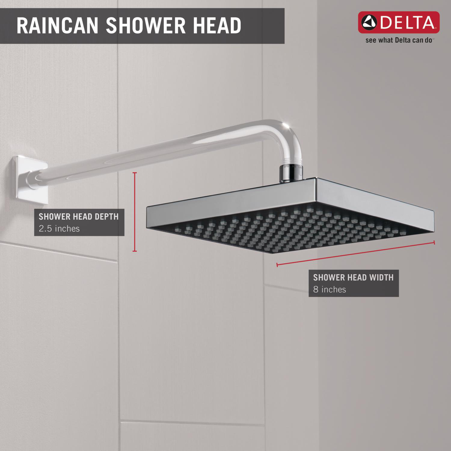 Delta Universal Showering Components Touch Clean Rain Can Shower Head