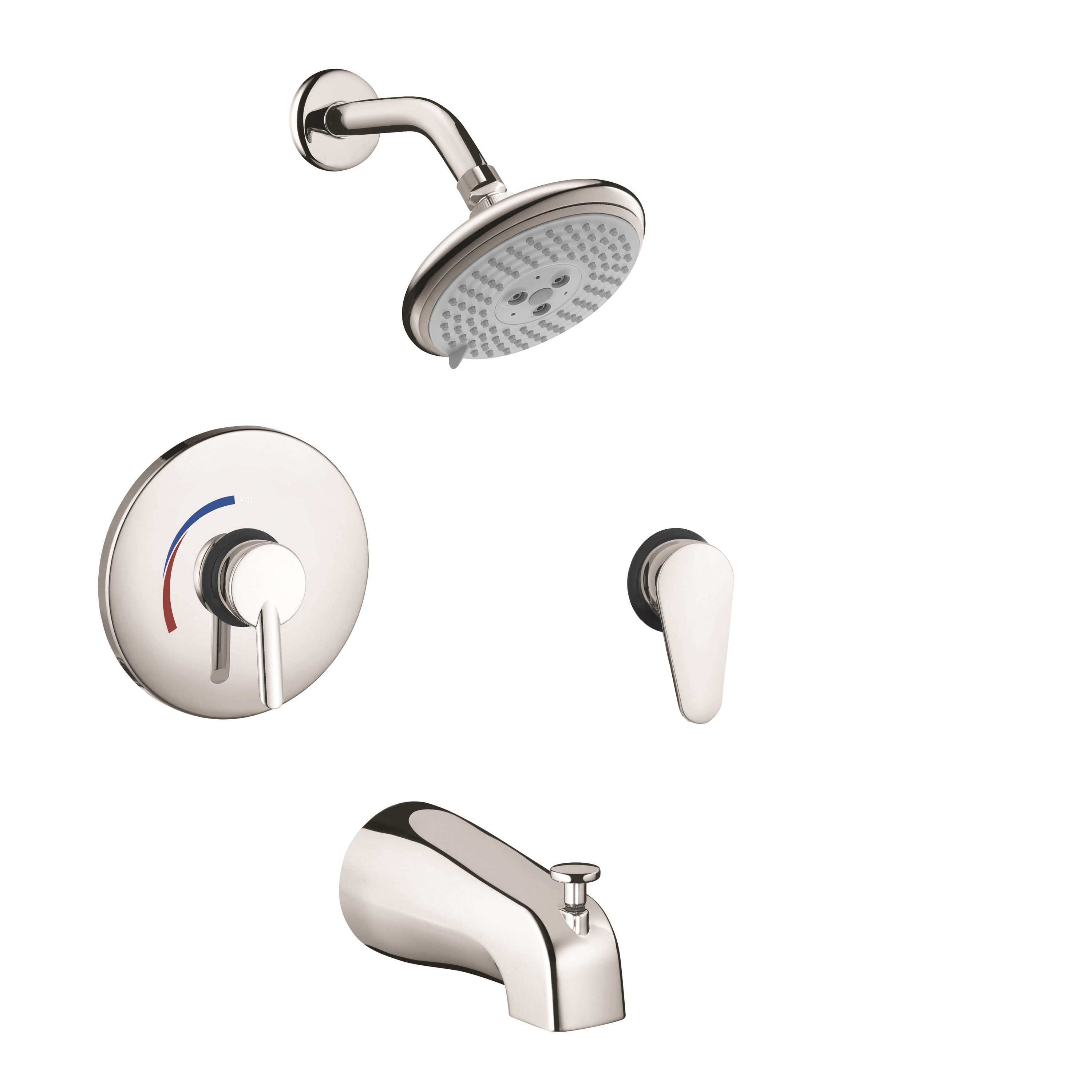 Hansgrohe Focus S HG Pressure Balance Tub and Shower Faucet with ...  Hansgrohe Focus S HG Pressure Balance Tub and Shower Faucet with Lever  Handle