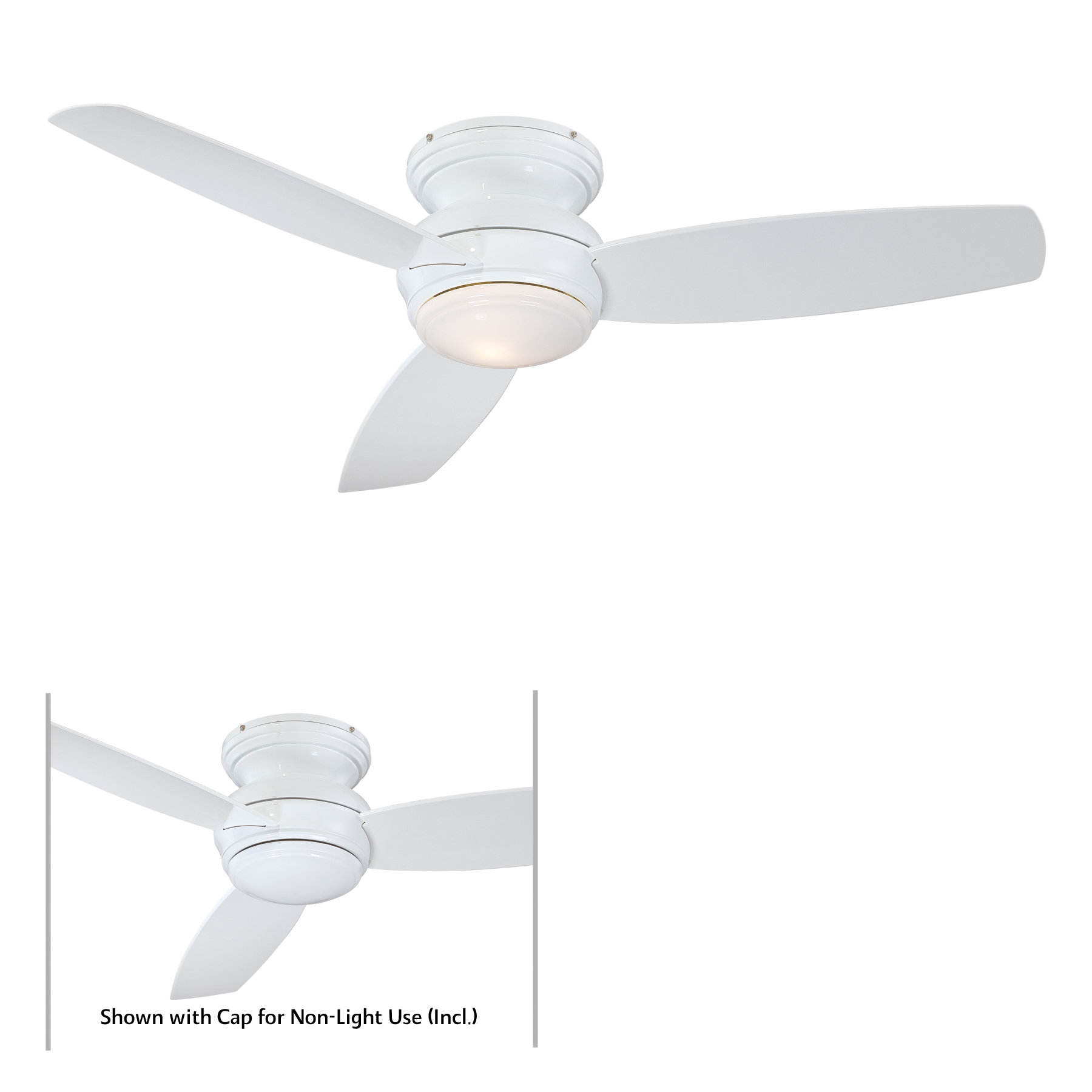 Minka Aire Traditional Concept 3 Blade Flush Mount Ceiling Fan