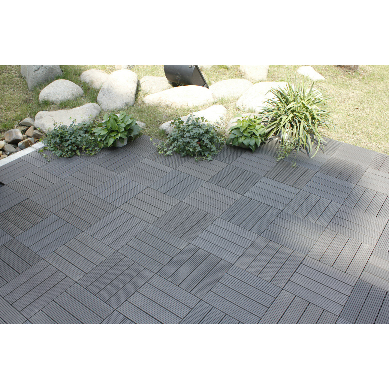 Naturesort Bamboo Composite 12 X Deck Tiles In Grey Reviews Naturesort Bamboo Composite 12 Quot X