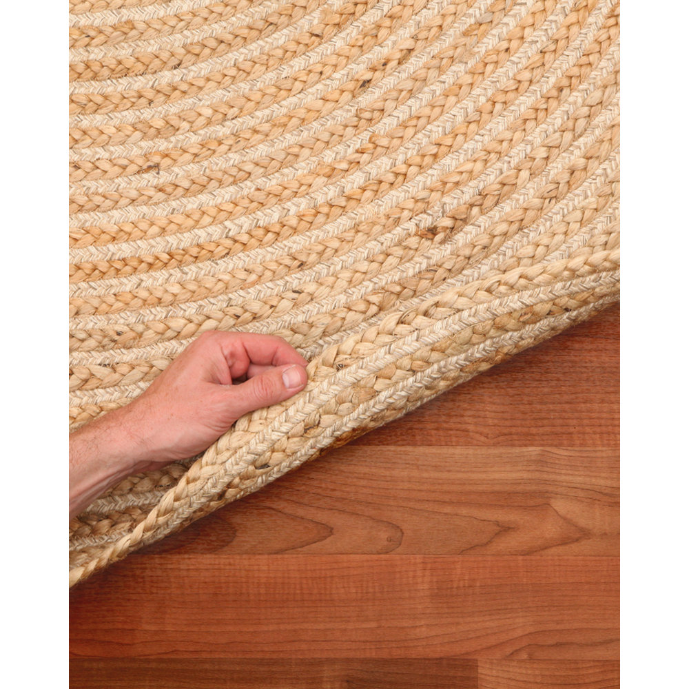 Natural Area Rugs Capistrano Jute Oval All Natural Fibers Hand Braided