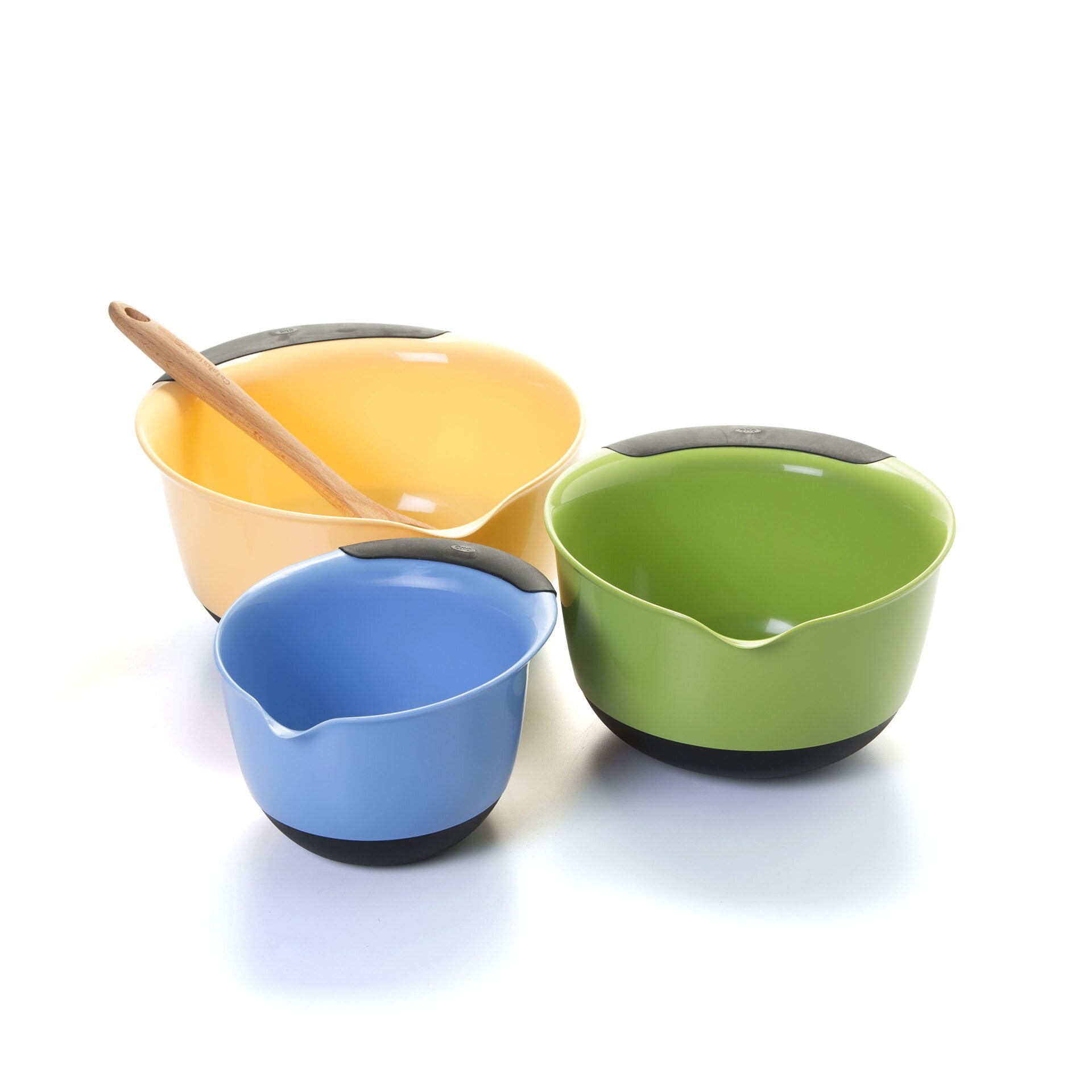 OXO Good Grips 3 Piece Plastic Mixing Bowl Set & Reviews | Wayfair