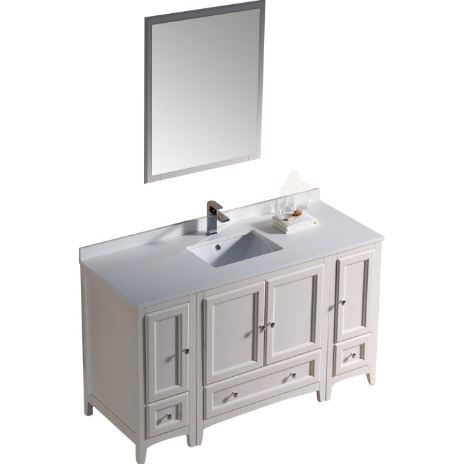 Fresca Oxford 54 Single Traditional Bathroom Vanity Set With Fresca Oxford 54 Quot Single Traditional Bathroom Vanity Set With Mirror