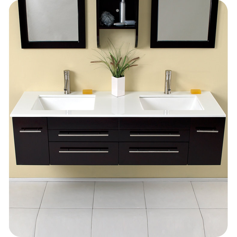 Fresca Stella Bellezza 59 Double Bathroom Vanity Set With Mirrors Fresca Stella Bellezza 59 Quot Double Bathroom Vanity Set With Mirrors