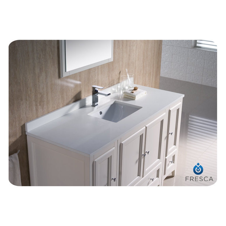 Fresca Oxford 54 Single Traditional Bathroom Vanity Set With Fresca Oxford 54 Quot Single Traditional Bathroom Vanity Set With Mirror