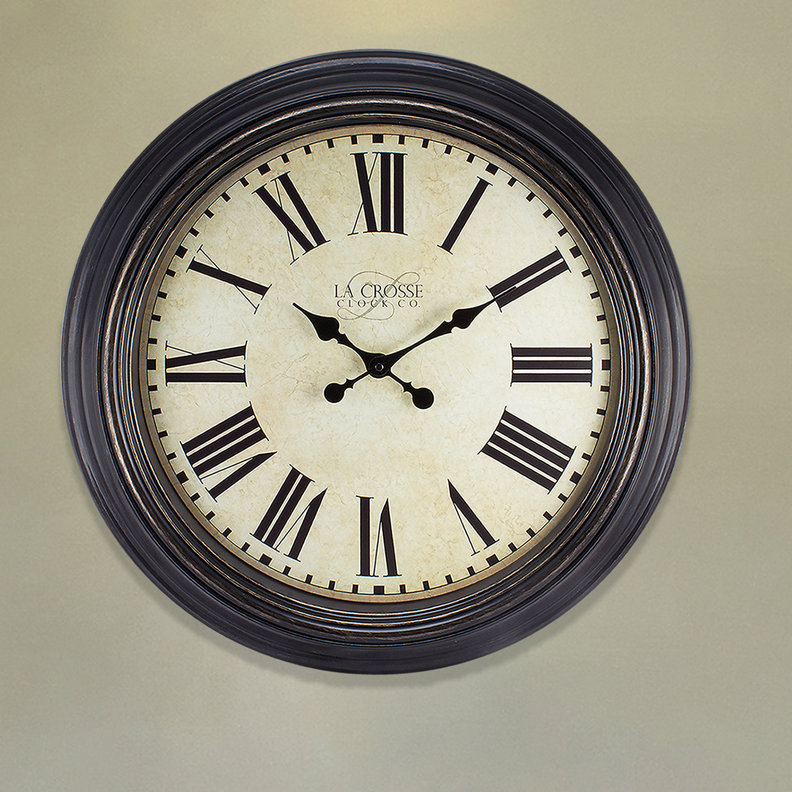 La Crosse Technology 23" Antique Dial Analog Wall Clock & Reviews Wayfair