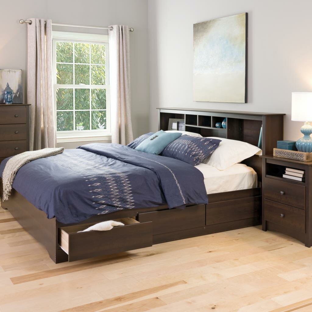 Prepac King Mate's Storage Platform Bed & Reviews | Wayfair